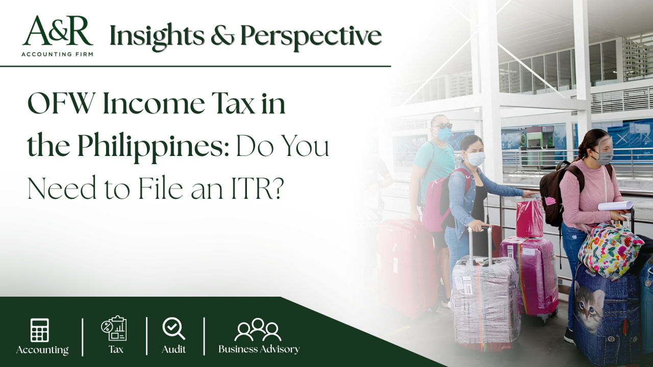 A&R Insights cover for OFW income tax in the Philippines